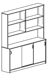 Wall Unit 1200Wx400Dx1950H with 2 slidding door
